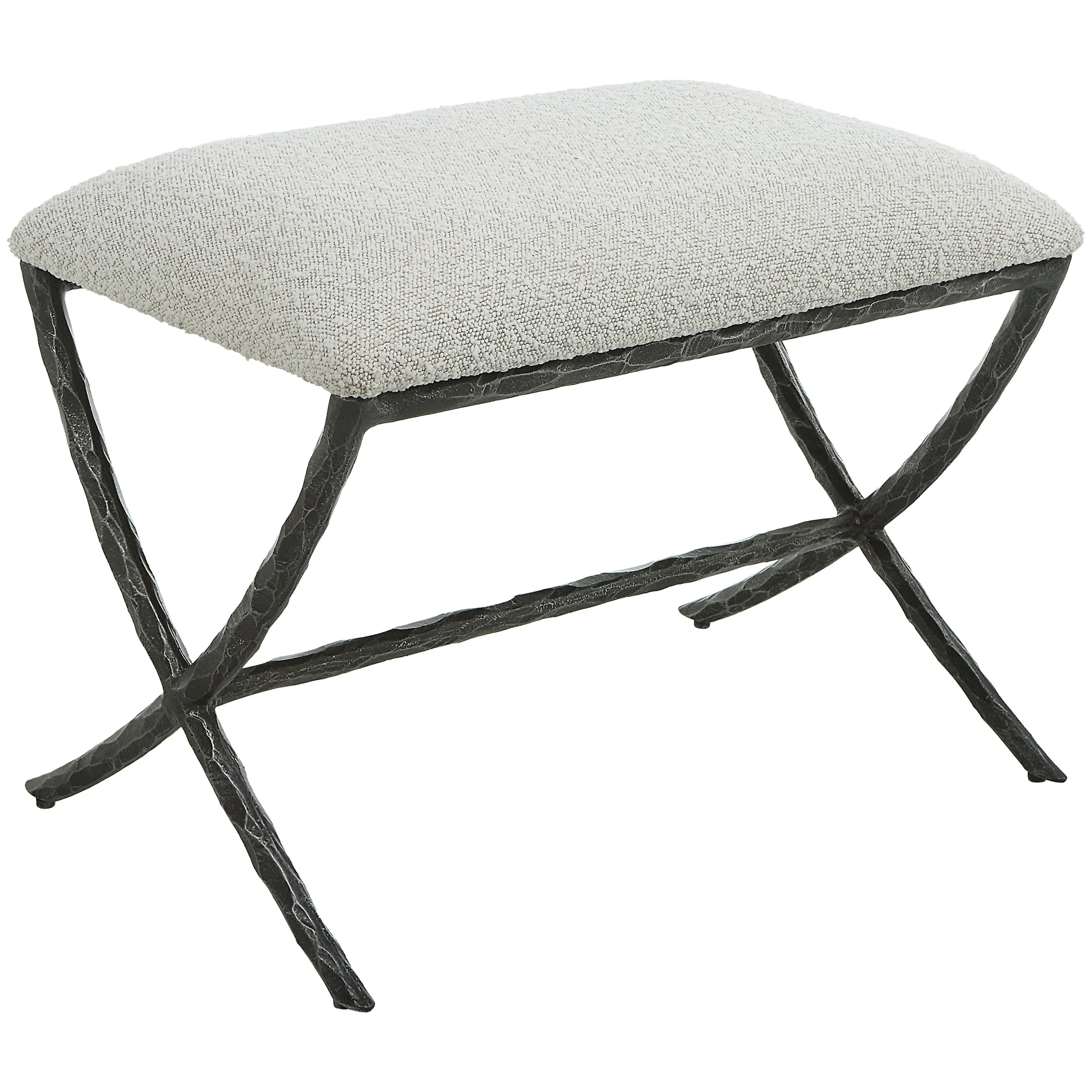 Uttermost Brisby Gray Fabric Small Bench