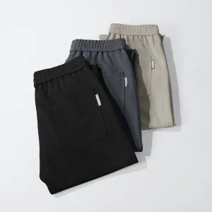 Wide-Leg Comfortable Knitted Loose Fit Sports Straight Versatile Elasticity Pants