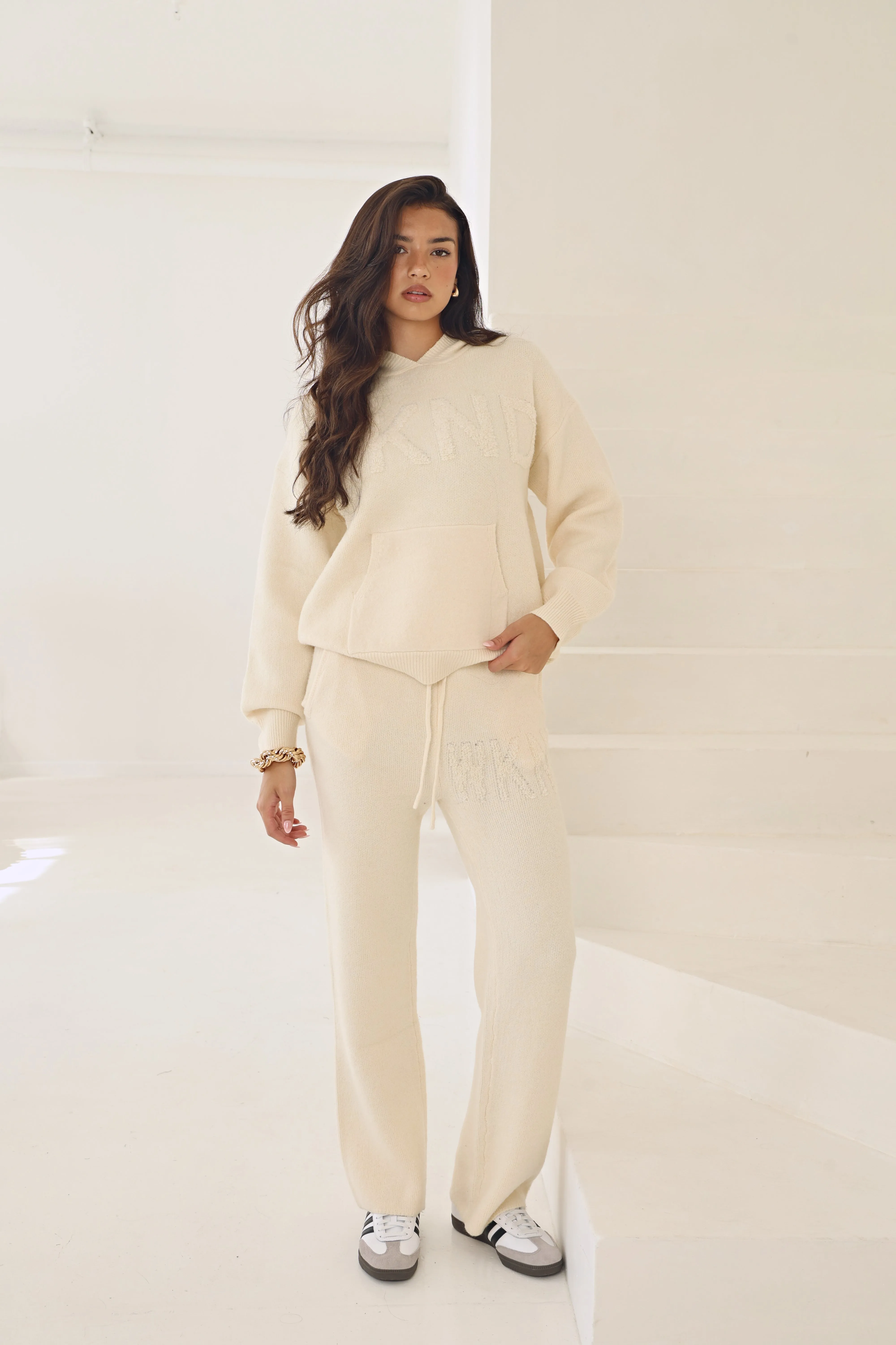 WKND KNITTED WIDE LEG JOGGER