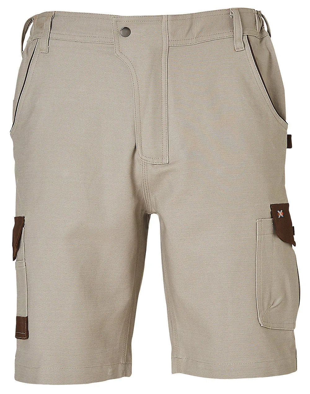 WP23 Men's Stretch Cargo Work Shorts With Design Panel Treatments