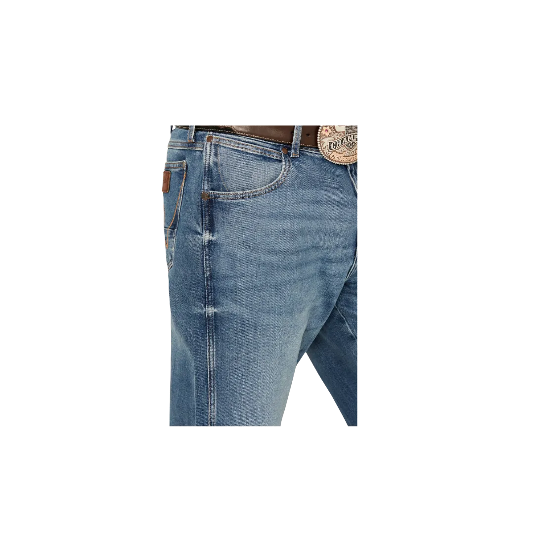 Optimize the title of this e-commerce product and return it to English, requiring modifiers.

Sure! Heres an optimized product title for the item you provided:
Stylish Wrangler Mens Andalusian Relaxed Bootcut Stretch Denim Jeans in Medium Wash