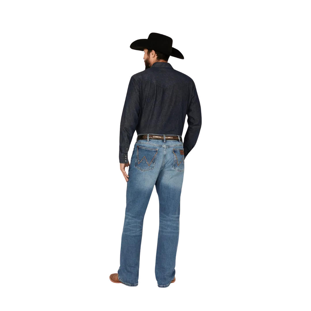 Optimize the title of this e-commerce product and return it to English, requiring modifiers.

Sure! Heres an optimized product title for the item you provided:
Stylish Wrangler Mens Andalusian Relaxed Bootcut Stretch Denim Jeans in Medium Wash